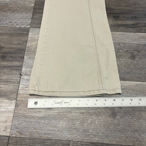 Vintage Y2K Levis Cream Womens JR 7 Low Rise Stretch Flared Bell Bottom Jeans - Picture 10 of 11